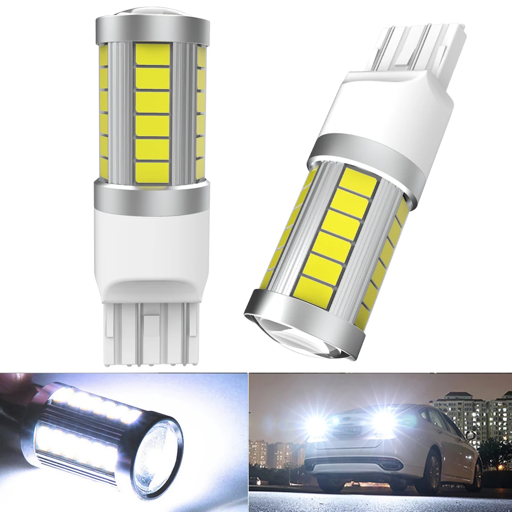 

2x Car Led Light Bulb Canbus T20 7443 W21/5W LED Auto Parking lights Reversing Lamp For BMW AUDI VW Car 12V White Orange Red