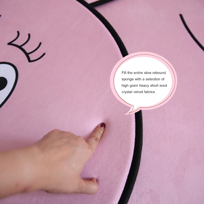 Скандинавский современный мультяшный круглый ковер детская комната гостиная