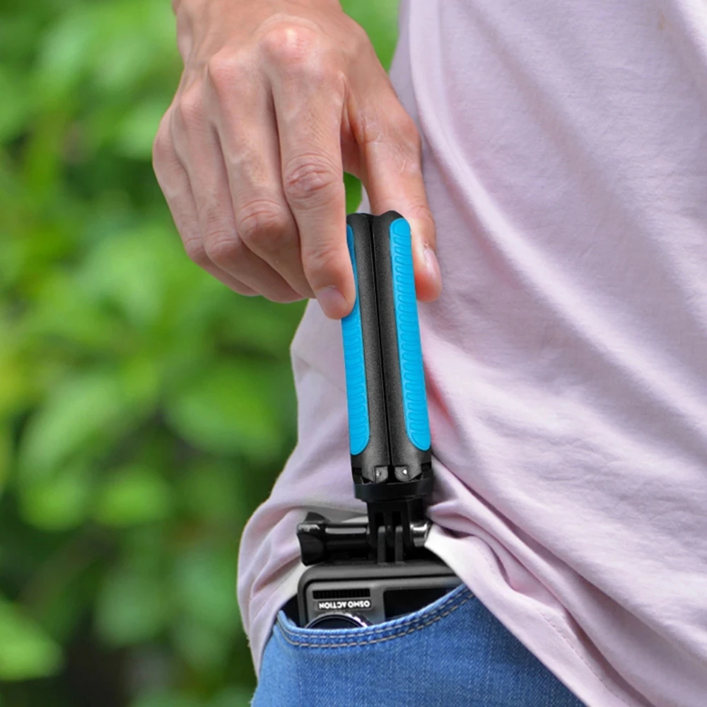 telesin mini hand selfie stick tripod cell phone clip for gopro hero 7 8 9 for osmo action xiaoyi sjacam for camera accessories free global shipping