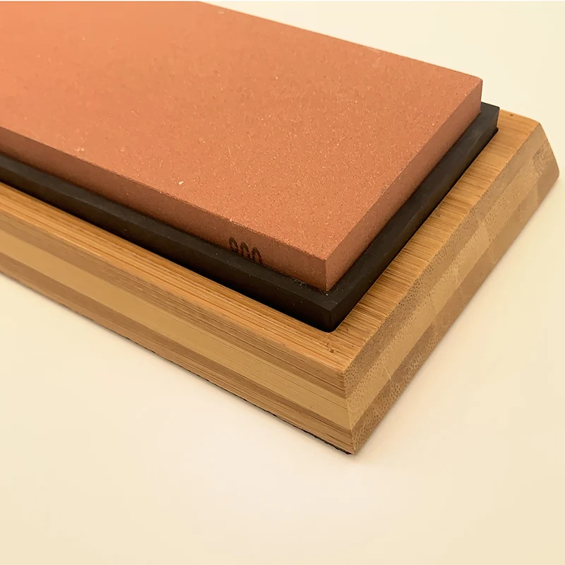 Заточка камня бамбуковая точилка Нескользящая основа прямоугольник держатель