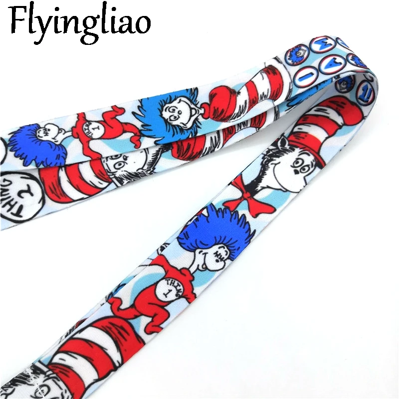 

Merry Christmas Anime Lanyard Badge Holder ID Card Lanyards Mobile Phone Rope Keys Lanyard Neck Straps Keychain Key Ring