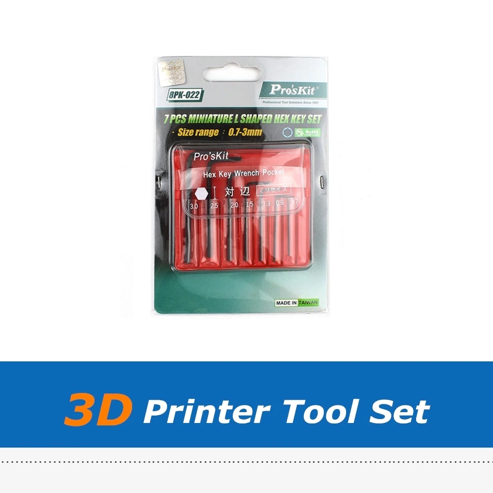 7pcs Mini Hex Key Wrench Hexwrench 0.7mm/0.9mm/1.3mm/1.5mm/2mm/2.5mm/3mm 3D Printer Parts Tool Set | Компьютеры и офис