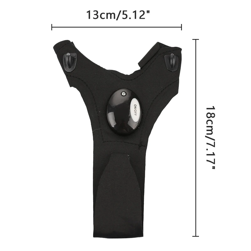 1 пара Открытый Рыбалка Волшебный ремень перчатки без пальцев ночной Светильник