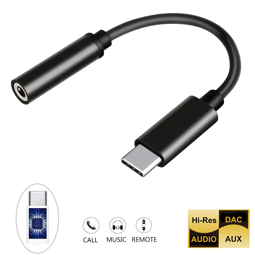 AMKLE USB Type C 3 5 мм адаптер AUX аудио кабель Voic вызов Высокое разрешение