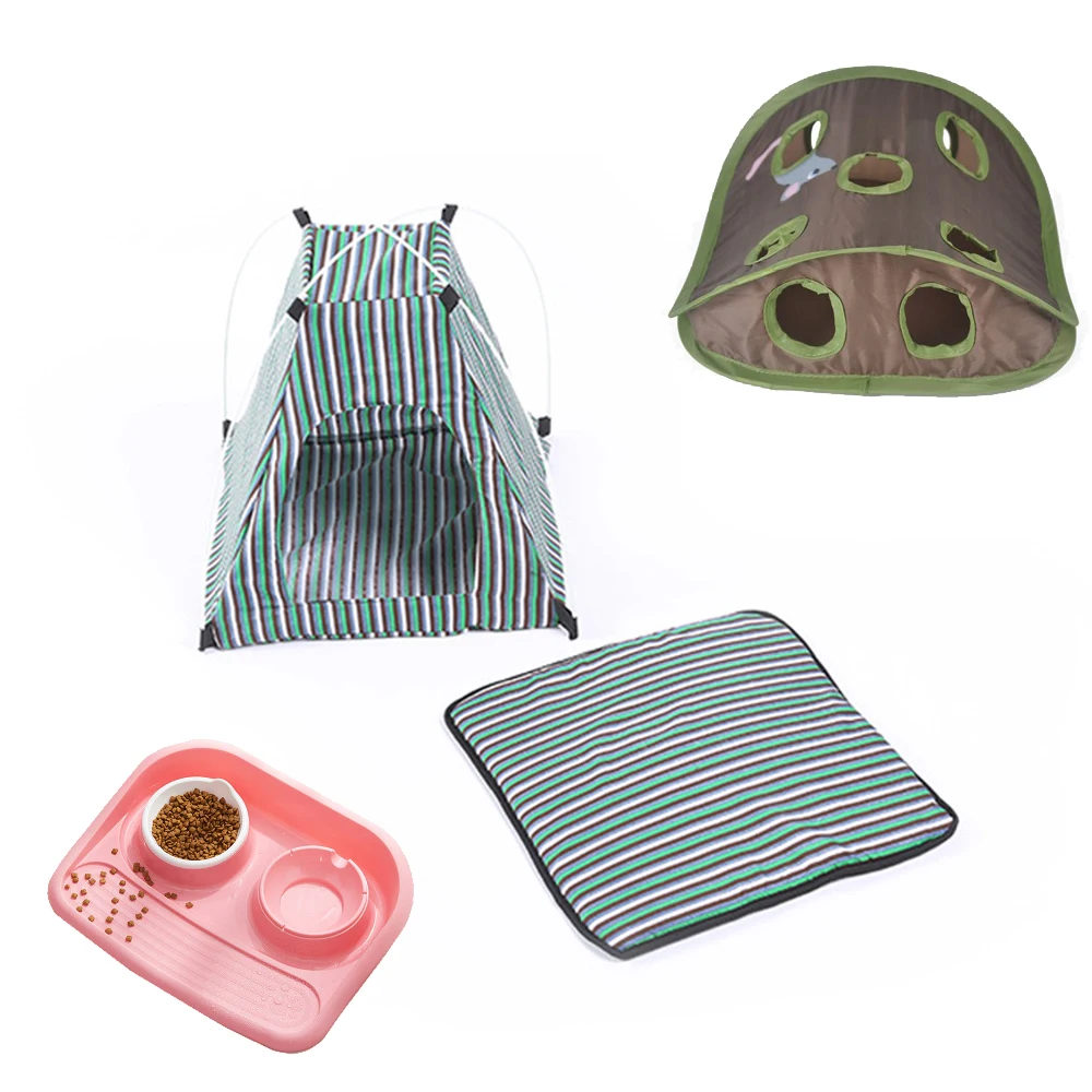 Акция домик для собак и кошек миска розовые/коричневые/синие товары домашних