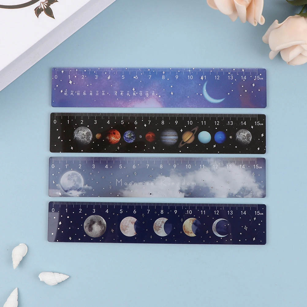 

1 X Galaxy Series Student Ruler School Creative Supplies Stationery 16cm Acrylic
