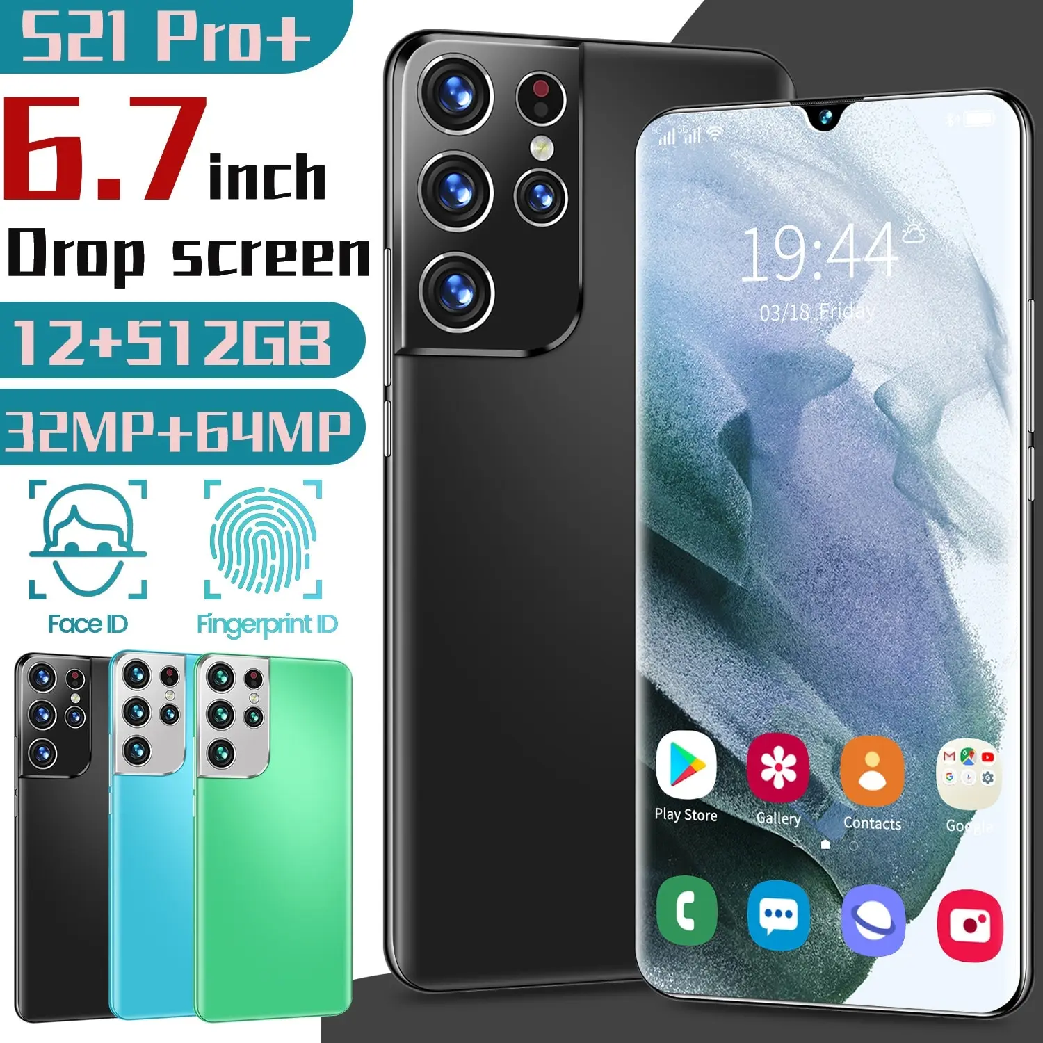 

S21 Pro+12gb Ram 512gb Rom 6.7 Inch Full Screen Face Unlock Android 11.0 2021 New 5g Smart Phone 6000mah Dual Sim Smart Phone