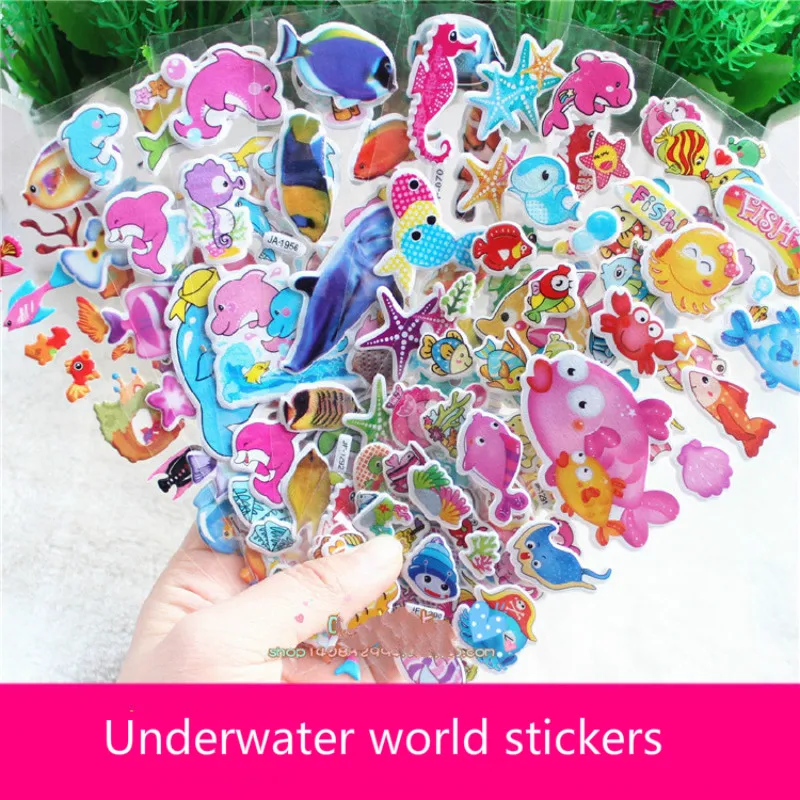3/6 шт/комплект морские животные Скрапбукинг пузырьковый пышный стикер подводный