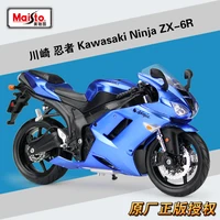 maisto 112 kawasaki ninja zx 6r blue diecast alloy motorcycle model toy