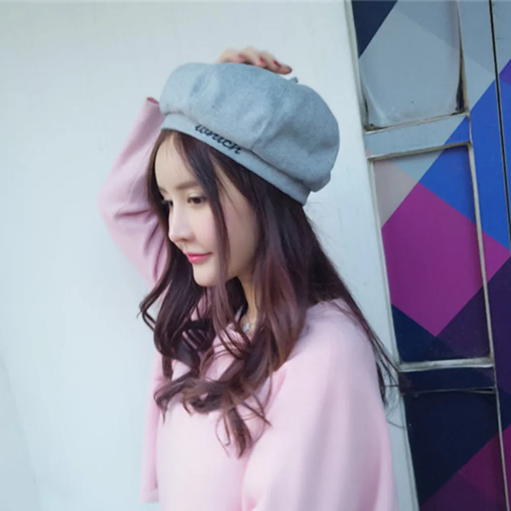 Женские береты на каждый день Осень-зима теплая шапка тыква восьмиугольные тренд