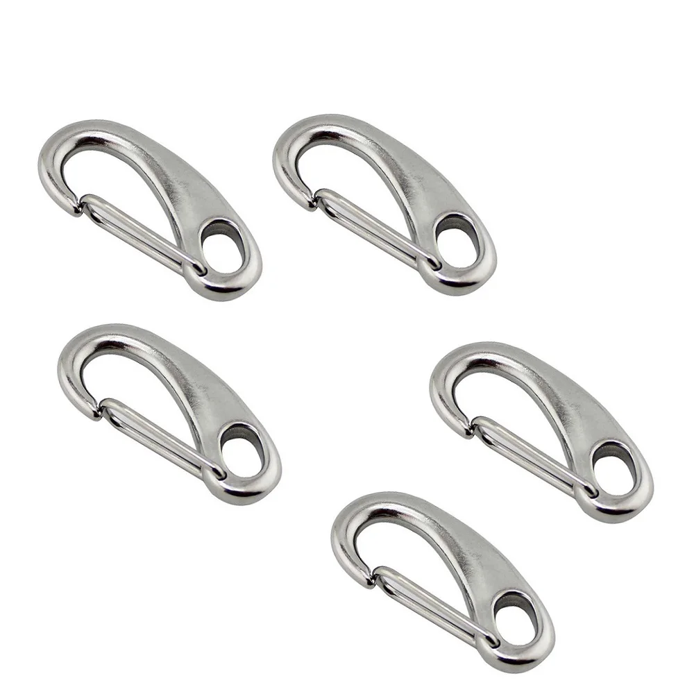 5 шт. пружинные зажимы Крючки в форме яйца из нержавеющей стали 304 быстрые 40 мм 50 70
