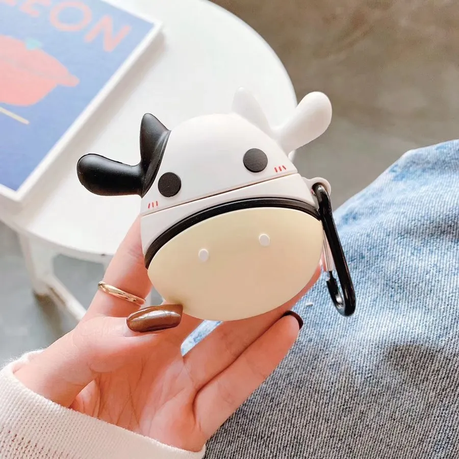 3D кожухи головных телефонов для AirPods 2 Чехол милый Мячик с эльфом мультфильм Apple Air
