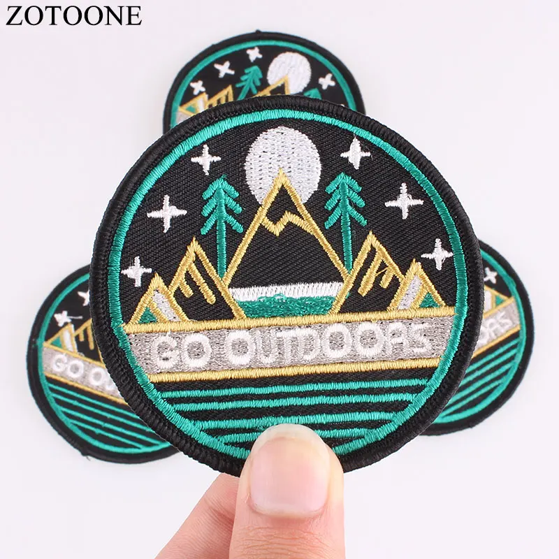 ZOTOONE карта вышитые железные нашивки креативные значки наружные парчи для рюкзак