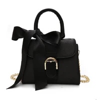 2021 new fashion lady handbag leather pu ribbon bow ladies shoulder bag elegant messenger handbag lady handbag