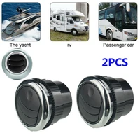 2pcs 70mm round ac air conditioning outlet vent for rv bus car boat yacht black