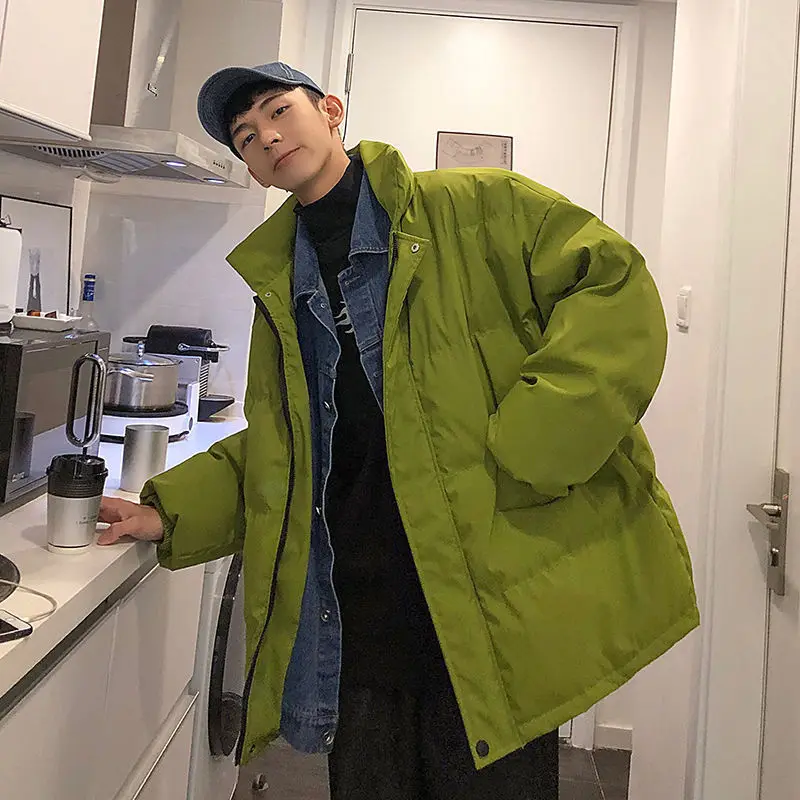 

Winter Cotton-padded Men's and Women's Fashion Denim Boy Bread Coat Thickened Fashion Brand Men Jackets Jackets and Coats