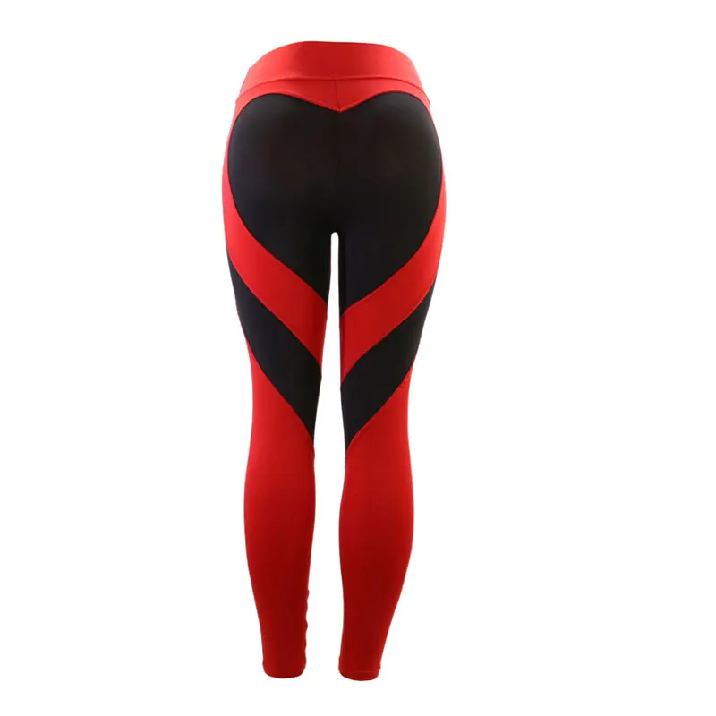 Прошитые любовные леггинсы красные модные удобные дышащие штаны с высокой