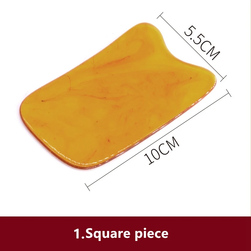 

New Useful Type Resin Beeswax Amber Face-Lifting Massage Used For Facial Neck Therapy Acupoints Scraping Tools Gua Sha Board