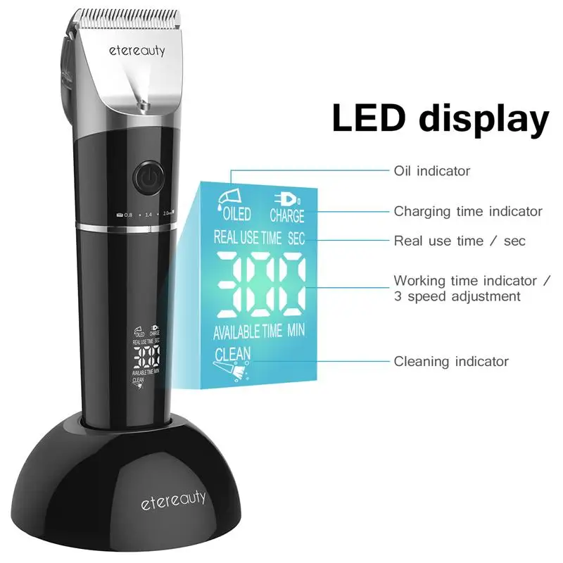 Электрическая машинка для стрижки волос беспроводной триммер светодиодный