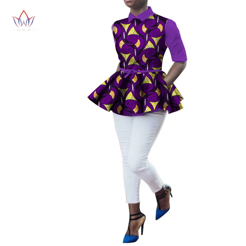 Рубашка женская летняя с длинным рукавом и африканским принтом WY2283 |