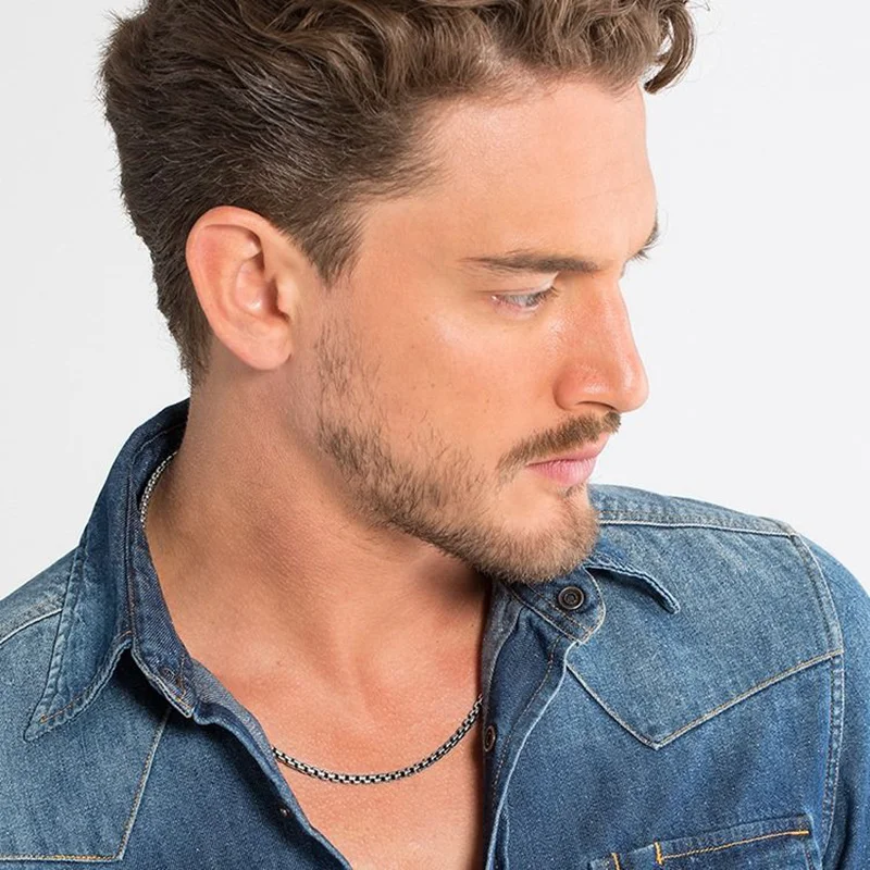 Геометрический цепи Цепочки и ожерелья панк Титан для Для мужчин импортные