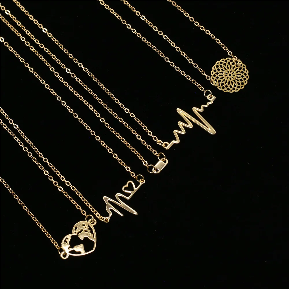 Модная цепочка в богемном стиле колье подвеска любящее сердце ожерелье чокер