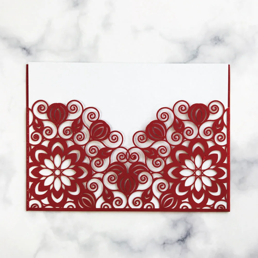 20pcs Exquisite Flower Invitation Card New Style Unique Laser Cut Wedding Invitations Cards Grand Events Party | Дом и сад