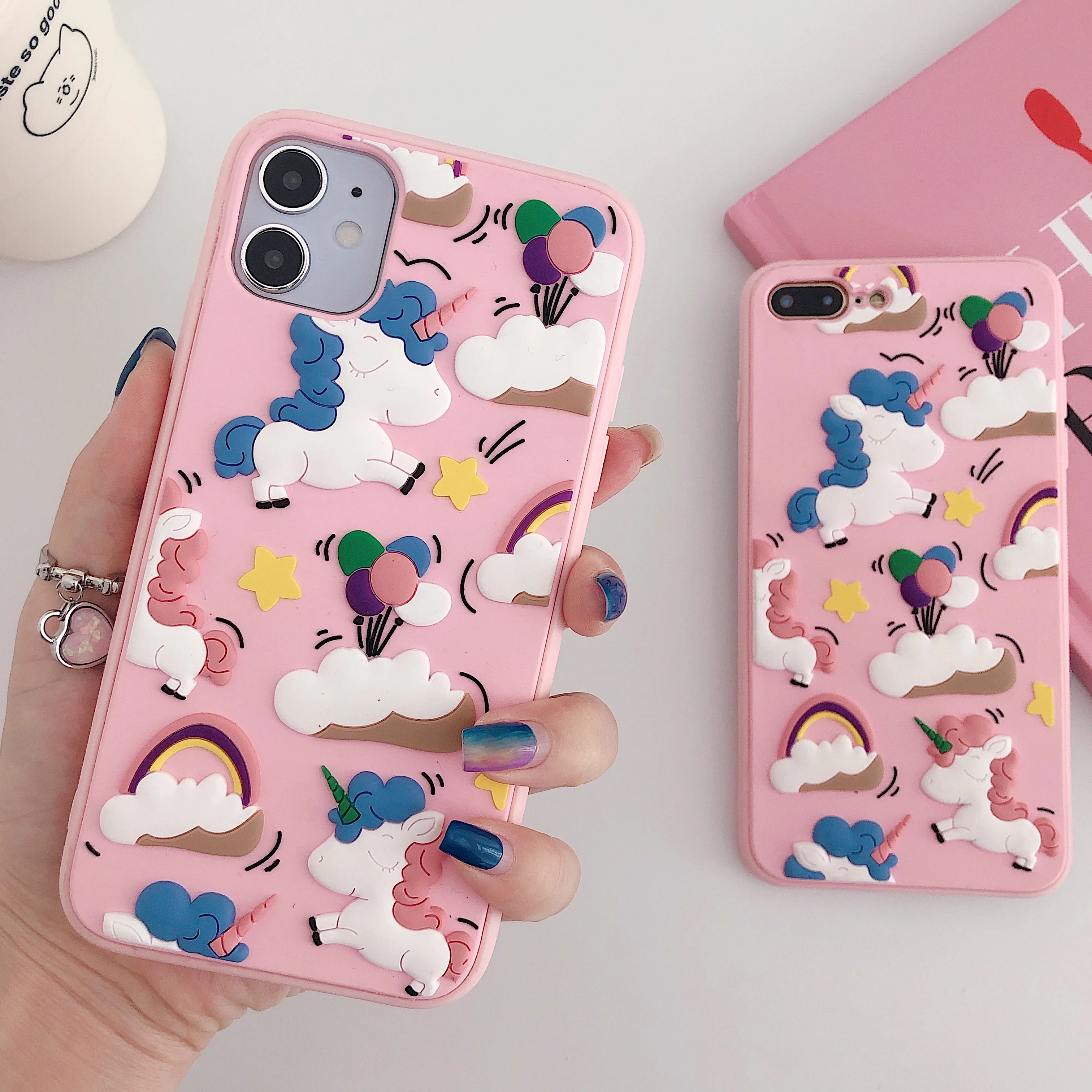 Модный 3D роскошный дизайнерский Женский мягкий резиновый чехол с мультяшным