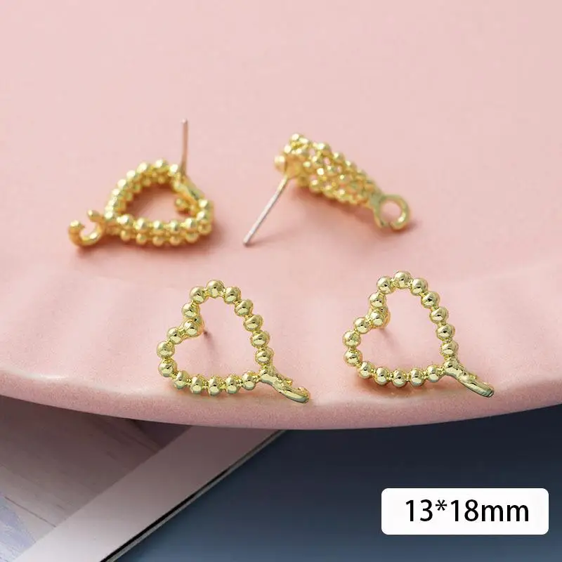 

10pcs Fashion Alloy Earrings Retro Heart Round Earrings Accessories DIY Jewelry Making Metal Earrings Pendant For Woman Gifts