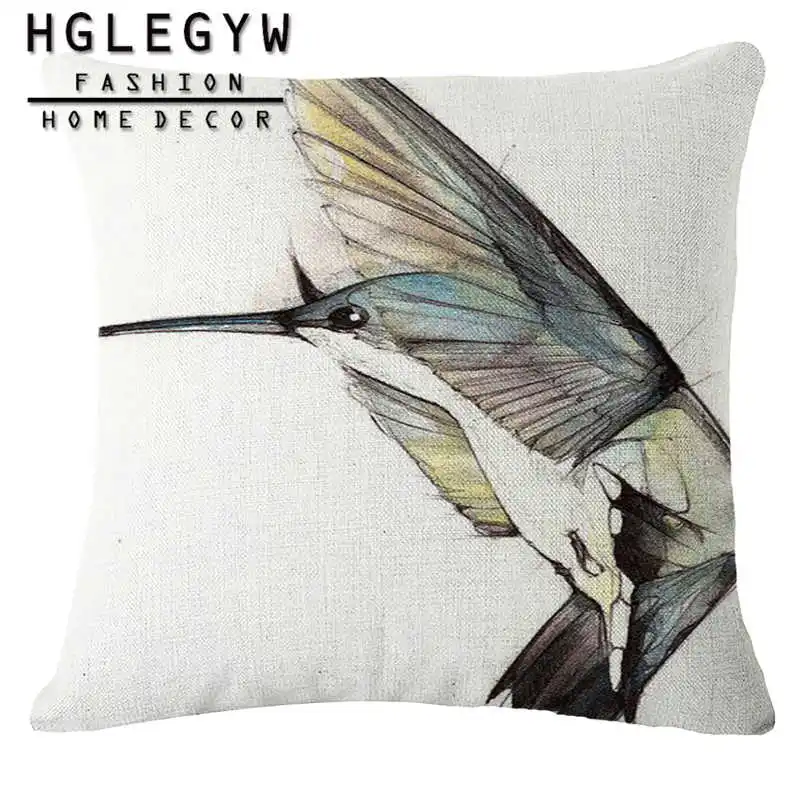 Красочные граффити Колибри наволочка из хлопка и льна с принтом наволочки для