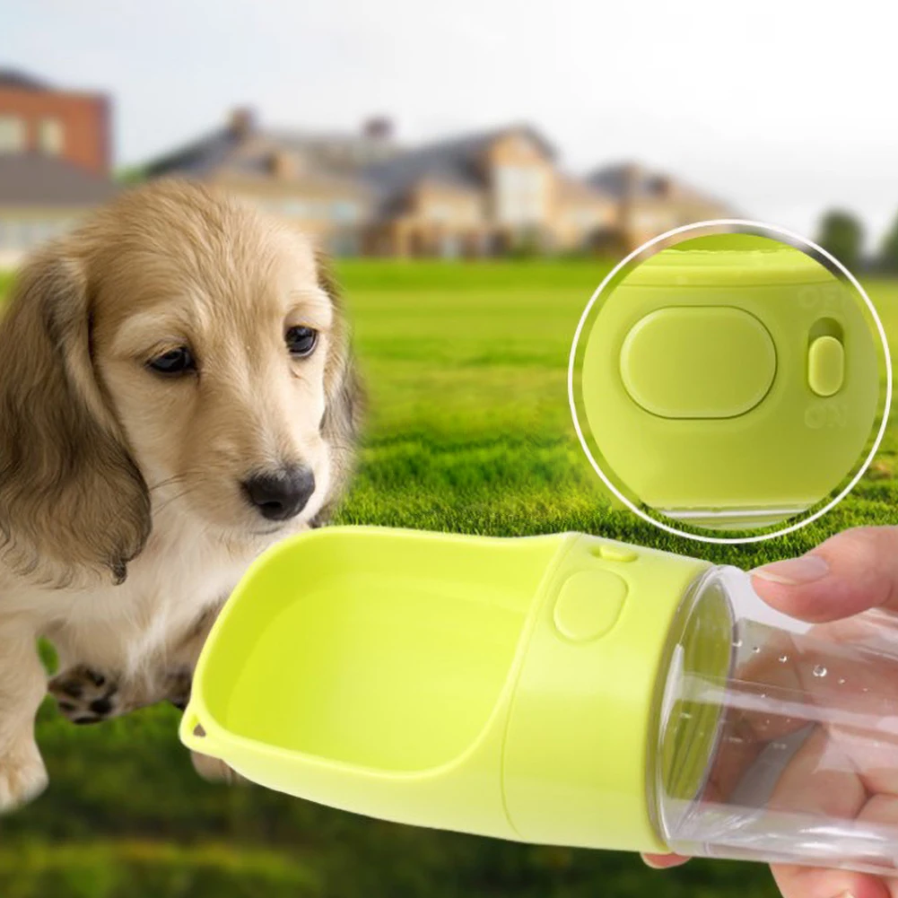 

500ML portable pet dog water bottle travel puppy cat drink bowl outdoor pet feeder