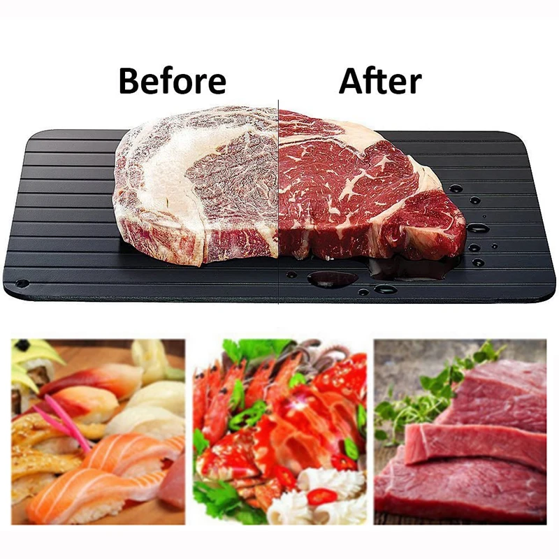 Обновленный Быстрый лоток для разморозки металлическая пластина безопасный