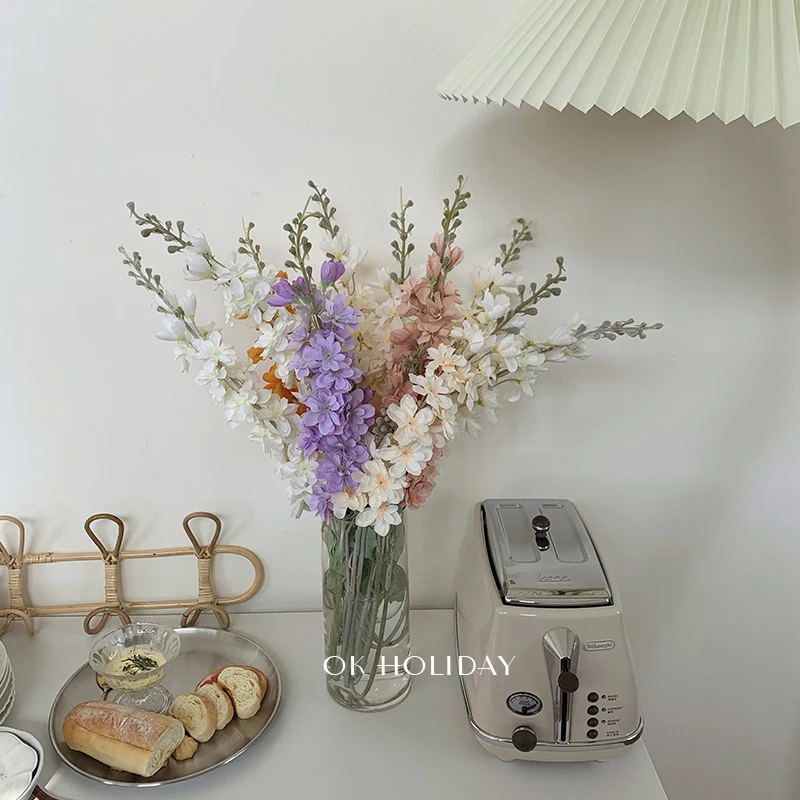Шелковые цветы Ins Delphinium украшения для дома искусственные | Дом и сад