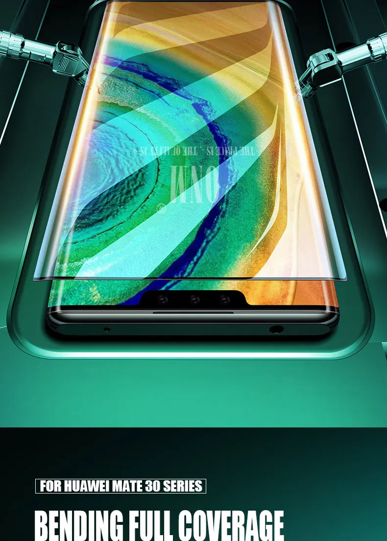 9D закаленное стекло для huawei mate 30/30 Pro Полное покрытие изогнутая Защитная пленка для экрана mate 30 Pro 5G Global защитное стекло