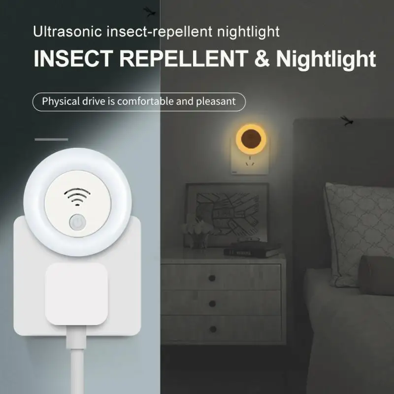 Бытовая Ультразвуковая мини лампа от комаров репеллент грызунов и насекомых