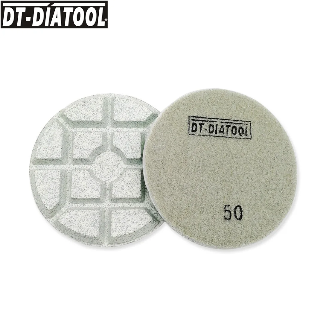 DT-DIATOOL 9pcs Dia 100mm/4inch Grit#50 Diamond Polishing Pads Resin Bond Concrete Sanding Discs For Repairing Concrete Floor