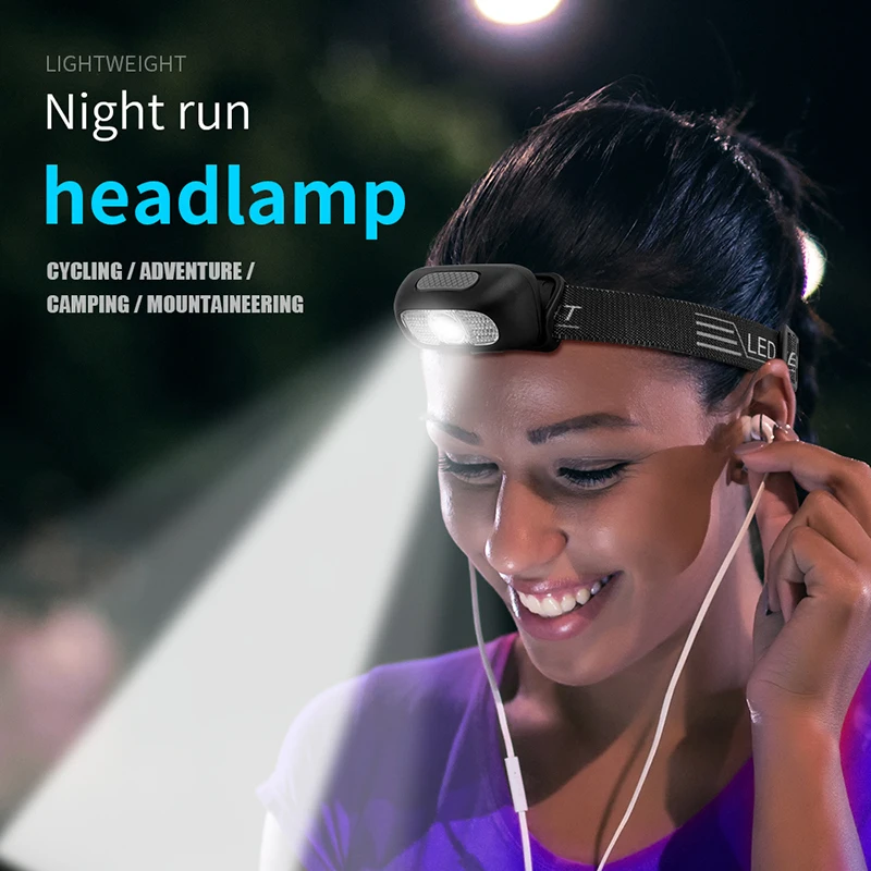 Светодиодный налобный фонарь Boruit с зарядкой от USB ночник светильник B7 SOS мини