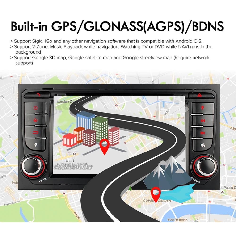 A-Sure 2 Din 4G RAM 8 Core Android 9 0 Авто Радио DVD плеер навигация для Audi A4 S4 RS4 B6 8E 8F B9 B7 SEAT EXEO