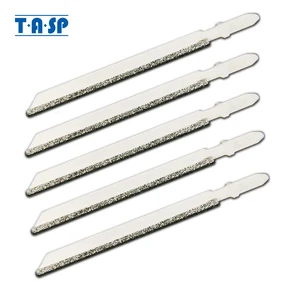 Бриллиантовые Лобзики TASP с Т-образным хвостовиком для резки гранита, зернистость 50, 5 шт., 100 мм