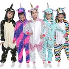 Пижама-кигуруми детская зимняя, для мальчиков и девочек, одеяло 
