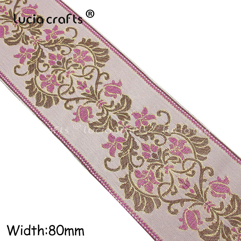 Lucia crafts 1 ярд/лот Этнические вышитые жаккардовые ленты отделка DIY для украшения ручной работы швейная одежда головные уборы Q0701 - Цвет: Style 22  80mm