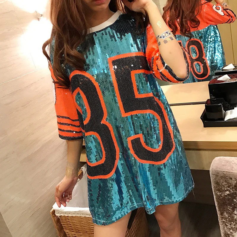 Повседневные женские свободные футболки топы ночные клубы DS костюмы диджея хип