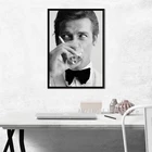 Плакаты и принты из фильма Звезда, рисунок на холсте Джеймс Бонд, черно-белая живопись для домашнего декора
