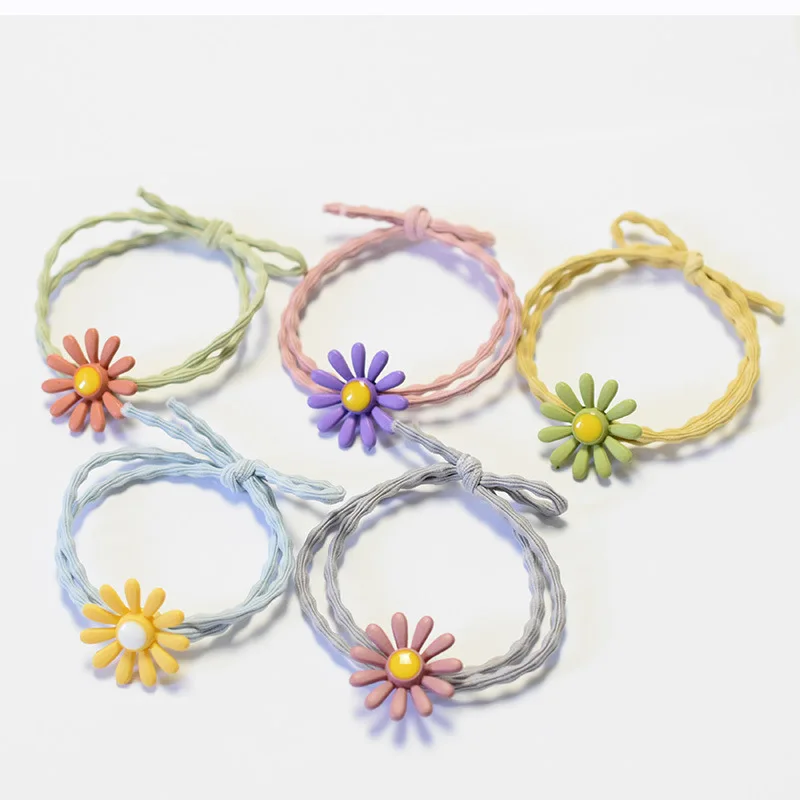 

10Pcs/Lot Sweet Flower Girls Elastic Hair Bands Women Ponytail Holder Scrunchies Hair Accessories Fashion Headbands Gums Ties