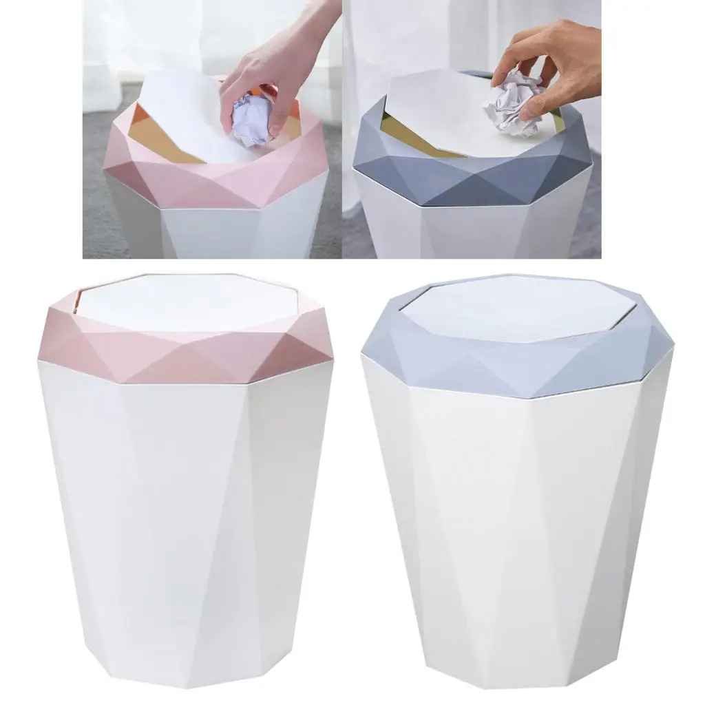 Мусорная корзина с крышкой для мусора поворотной 12 л мусорная ванной