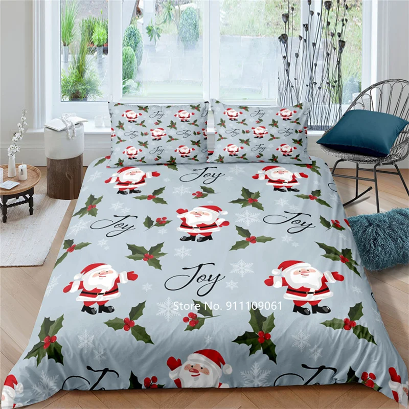 2/3 шт. Рождественский Комплект постельного белья двуспальный комплект с