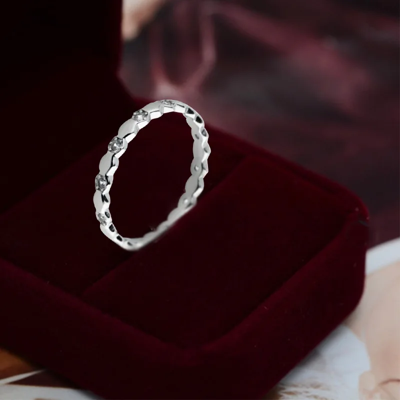 

High Quality Big CZ Silver Ring Fashion Crystal Zircon s for Women Wedding Engagement Jewelry Accessories Party