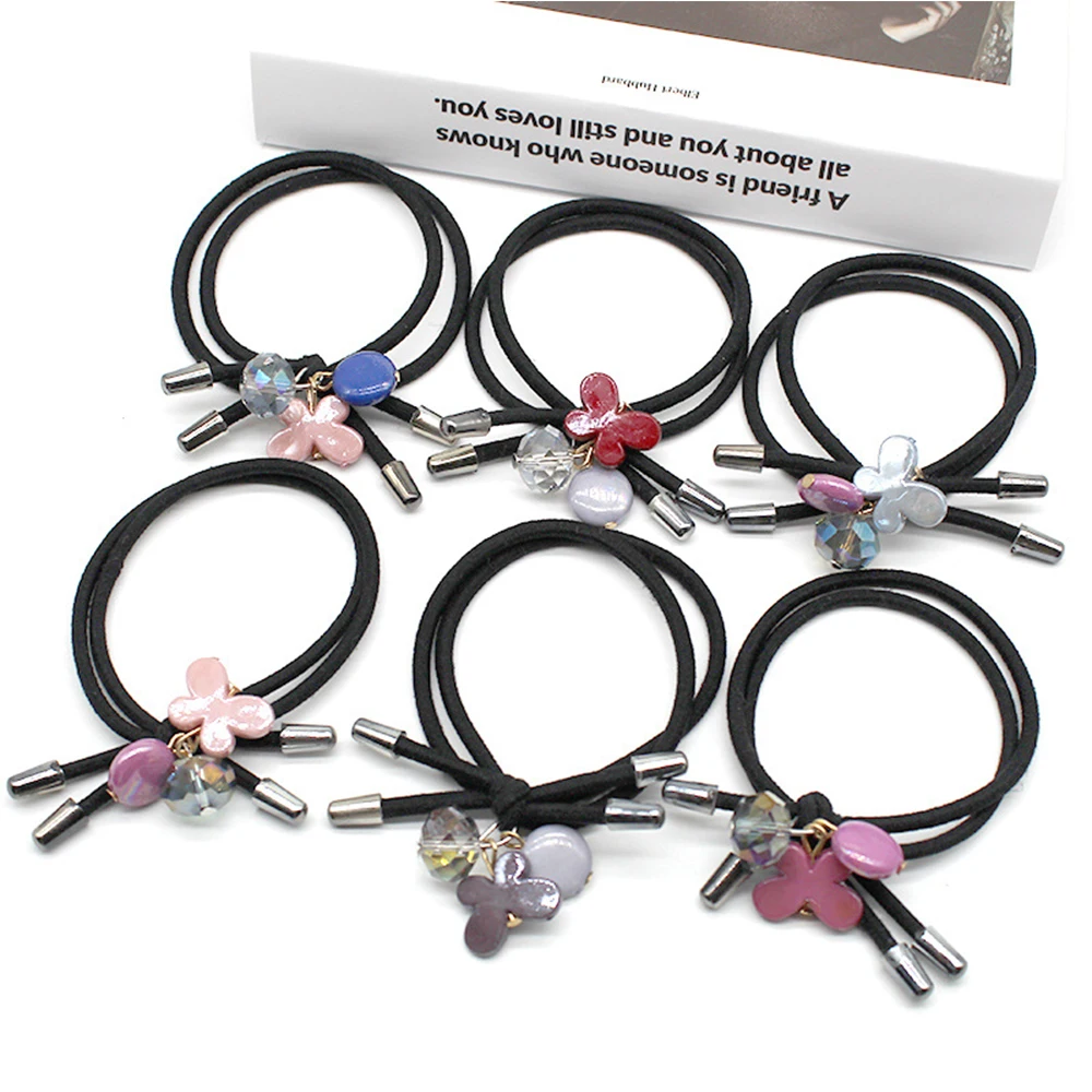 Двойной Нитки с рисунком в виде цветных шариков бриллиантами маленькими