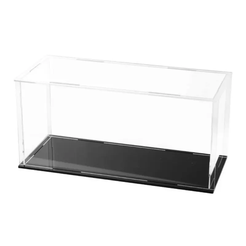 

Acrylic Clear Display Show Case for 1/18 Diecast Model Toy Car Black Base Dustproof Model Figure Storage Box 97BC