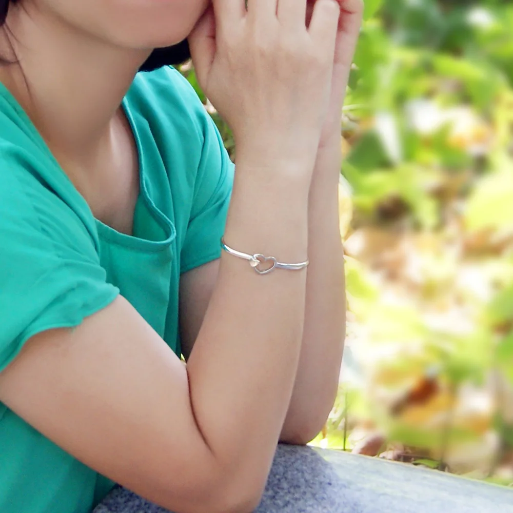 Женский серебряный браслет 925 пробы милые серебряные ювелирные изделия с милым
